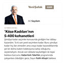 ‘Köşe Kadıları’nın S-400 kehanetleri