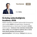 En kolay ezberlediğimiz kısaltma: AVM