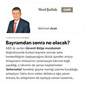 Bayramdan sonra ne olacak?