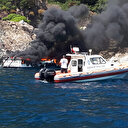 Muğla'da yat alev alev yandı