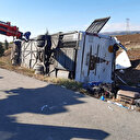 Afyonkarahisar'da yolcu otobüsü devrildi: 1 ölü 40 yaralı
