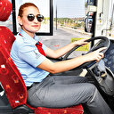 Kadın otobüs şoförleri görevde
