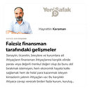 Faizsiz finansman tarafındaki gelişmeler