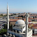 Avcılar'da minaresi çöken cami havadan görüntülendi