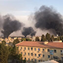 Rasulayn’da PYD’li teröristler lastikleri ateşe vererek uçakları engellemeye çalışıyor
