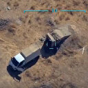 PKK/YPG'li teröristler tünelden kamyonete mühimmat ikmali yaparken havadan vuruldu