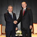 Cumhurbaşkanı Erdoğan Azerbaycan'da: Özbekistan lideri ile görüştü