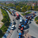 Konyalı çiftçilerden TSK’ya destek konvoyu