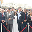 Barış Pınarı Harekatı şehidi Uzman Çavuş Umut Coşkun'u nişanlısı gelinlikle uğurladı