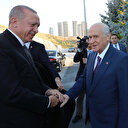 Cumhurbaşkanı Erdoğan MHP lideri Bahçeli'ye geçmiş olsun ziyareti