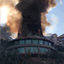 Mamak Planetaryum Kulesinden alevler yükseliyor