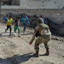 Rasulayn'da Mehmetçik ve çocuklar futbol oynadı