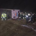 Aksaray'da yolcu otobüsü devrildi: 1 ölü 20 yaralı