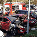 Bursa'da Botanik Park'ta mangal yapmak için ateş yaktı: 2 araç alevler içinde kaldı