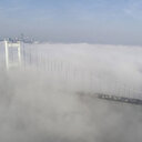 İstanbul'da sis havadan görüntülendi