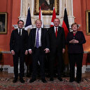 Erdoğan, Macron, Merkel ve Johnson'un bir araya geldiği ‘Dörtlü Zirve’den ilk fotoğraflar