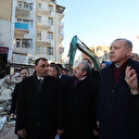 Cumhurbaşkanı Erdoğan deprem bölgesinde incelemelerde bulundu