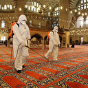 Selimiye Camii'nde koronavirüs önlemi
