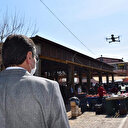 Vatandaşın ateşini havadan drone ile ölçtüler