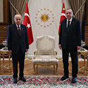 Cumhurbaşkanı Erdoğan ile Bahçeli Külliye'de görüştü