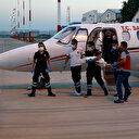 Kalp damarları doğuştan ters bebek ambulans uçakla Ankara'ya getirildi