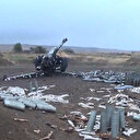 Ermenistan askerinin cephede bırakıp kaçtığı mühimmat ve zırhlı araçlar görüntülendi