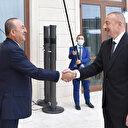 Dışişleri Bakanı Çavuoğlu Azerbaycan Cumhurbaşkanı Aliyev ile bir araya geldi