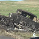 Ermenistan işgalinden kurtarılan Horadiz köyünde Azerbaycan tarafından imha edilen tank ve askeri araçlar böyle görüntülendi