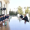 TBMM Başkanı Şentop resmi temas için gittiği Azerbaycan'da, İlham Aliyev ile bir araya geldi