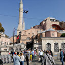 Ayasofya'da drone'lu denetim: Tedbirlere uyamayanlar tek tek tespit edildi