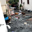 İzmir'de ürküten görüntü: Depremin ardından oluşan tsunami cadde ve sokakları vurdu