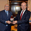 KKTC Cumhurbaşkanı Tatar, Avrasya Stratejik Araştırmalar Merkezi Başkanı Doğanay’ı kabul etti