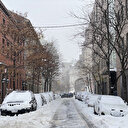New York'ta etkili olan kar yağışının ardından sokaklar beyaza büründü