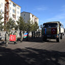 Azerbaycanlı askerlere törenli uğurlama