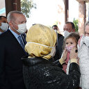 Cumhurbaşkanı Erdoğan'ı İzmir'de Ayda bebek karşıladı