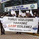 Avcılar'da belediye çalışanlarından toplu sözleşme eylemi