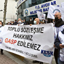 Avcılar'da belediye çalışanlarından toplu sözleşme eylemi