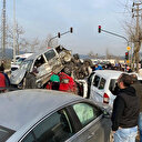 Bursa-Ankara yolunda zincirleme kaza: Freni boşalan TIR çok sayıda araca çarptı