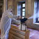 Eyüpsultan Camii ramazan öncesi gül suyuyla yıkandı
