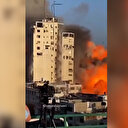 Gazze’deki Al-Shorouk Kulesi’nin İsrail tarafından bombalandığı anların en net görüntüsü