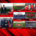 Cumhurbaşkanı Erdoğan, tüm yurtta saat 19.19'da okunan İstiklal Marşı'na eşlik etti