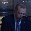 Ayasofya'daki hafızlık icazet töreninde Cumhurbaşkanı Erdoğan'dan Kur'an tilaveti