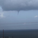 Antalya'da 6 dakika boyunca süren hortum karaya ulaşmadan gözden kayboldu