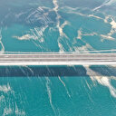 Osmangazi Köprüsü’nü saran deniz salyası havadan görüntülendi