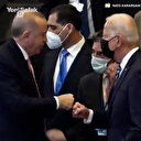 ABD Başkanı Biden NATO zirvesinde Cumhurbaşkanı Erdoğan'ın yanına giderek selam verdi