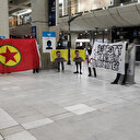 PKK'lılar Fransa'daki Charles de Gaulle Havaalanı'nda Türkiye ve THY karşıtı gösteri yaptı