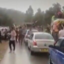 Cezayir'de orman yangınlarını söndürme çalışmaları esnasında şiddetli yağmur yağdı