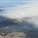 Manavgat'taki yangın yolcu uçağından kameraya yansıdı