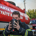 Balayını iptal edip yangına koştu