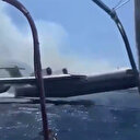 Marmaris açıklarında bir teknedeki aile çocukları yangın uçağından korkunca pilota hakaretler etti